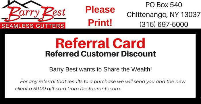 Barry Best Referral Card